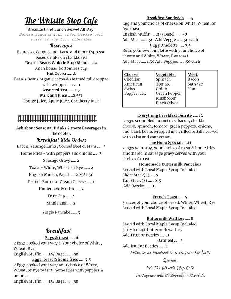 Whistle Stop Garden Cafe - Crossville, TN menu_pic