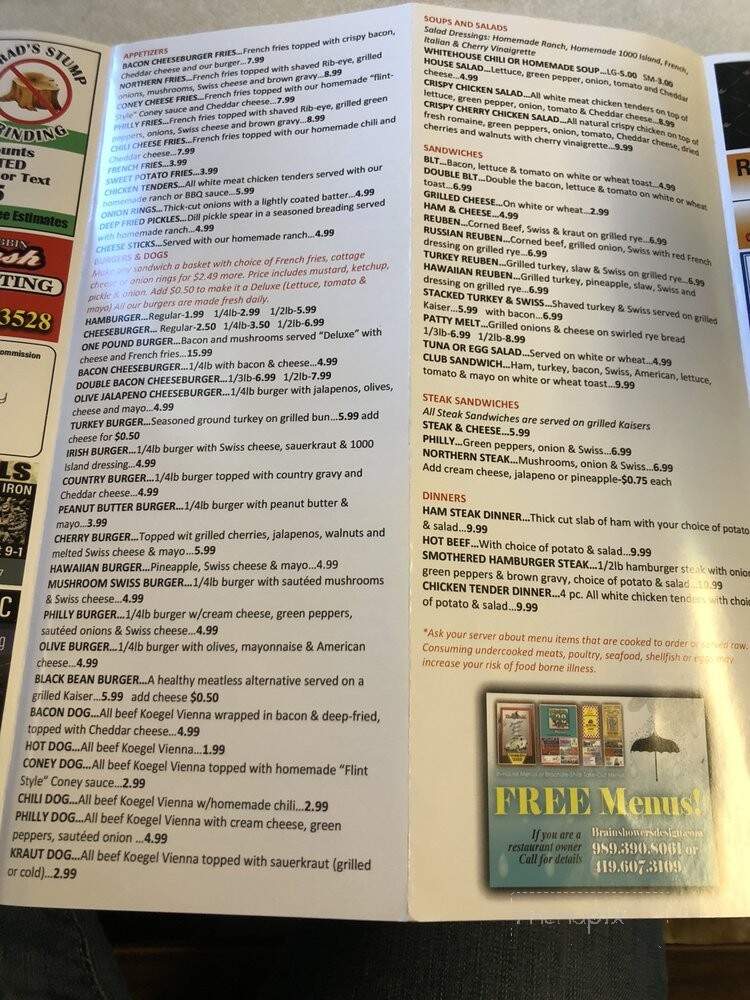Clear Whitehouse Restaurant - Clare, MI menu_pic