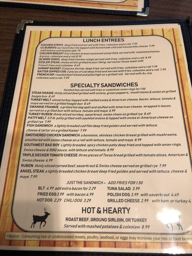 Whitetails Restaurant - Lincoln, MI menu_pic