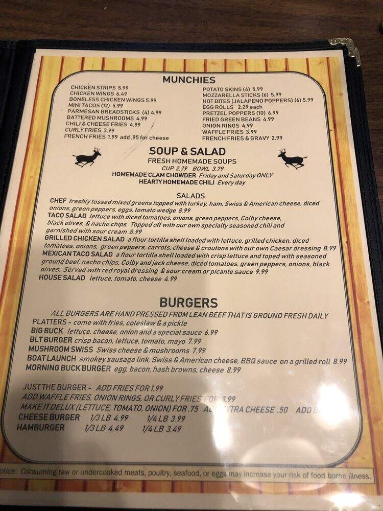 Whitetails Restaurant - Lincoln, MI menu_pic