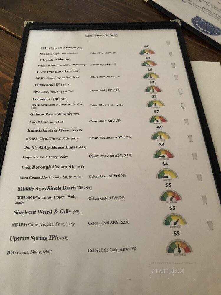 Marty's Lake Side - Canastota, NY menu_pic