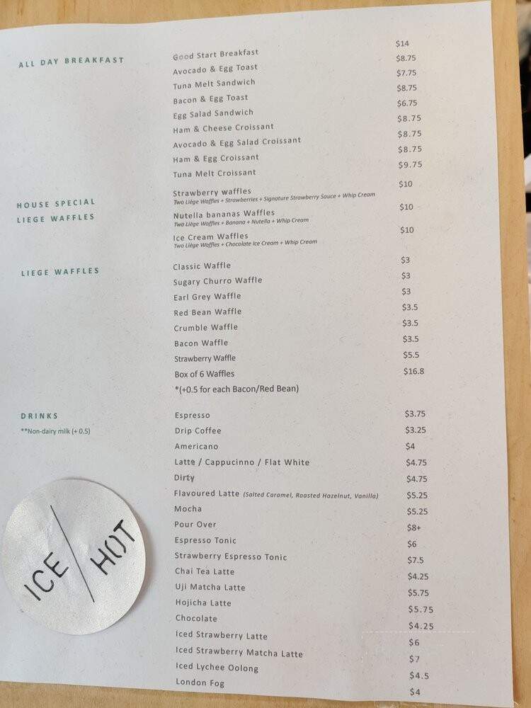 Whitewood Coffee - Vancouver, BC menu_pic