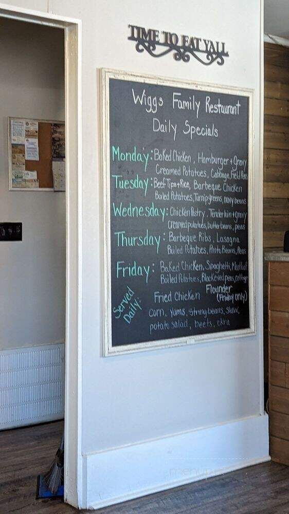 Family Restaurant - Middlesex, NC menu_pic