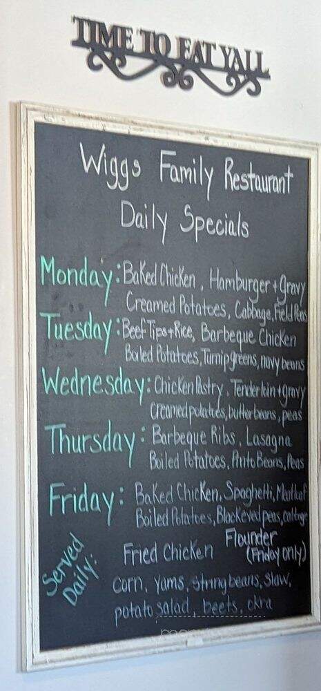 Family Restaurant - Middlesex, NC menu_pic