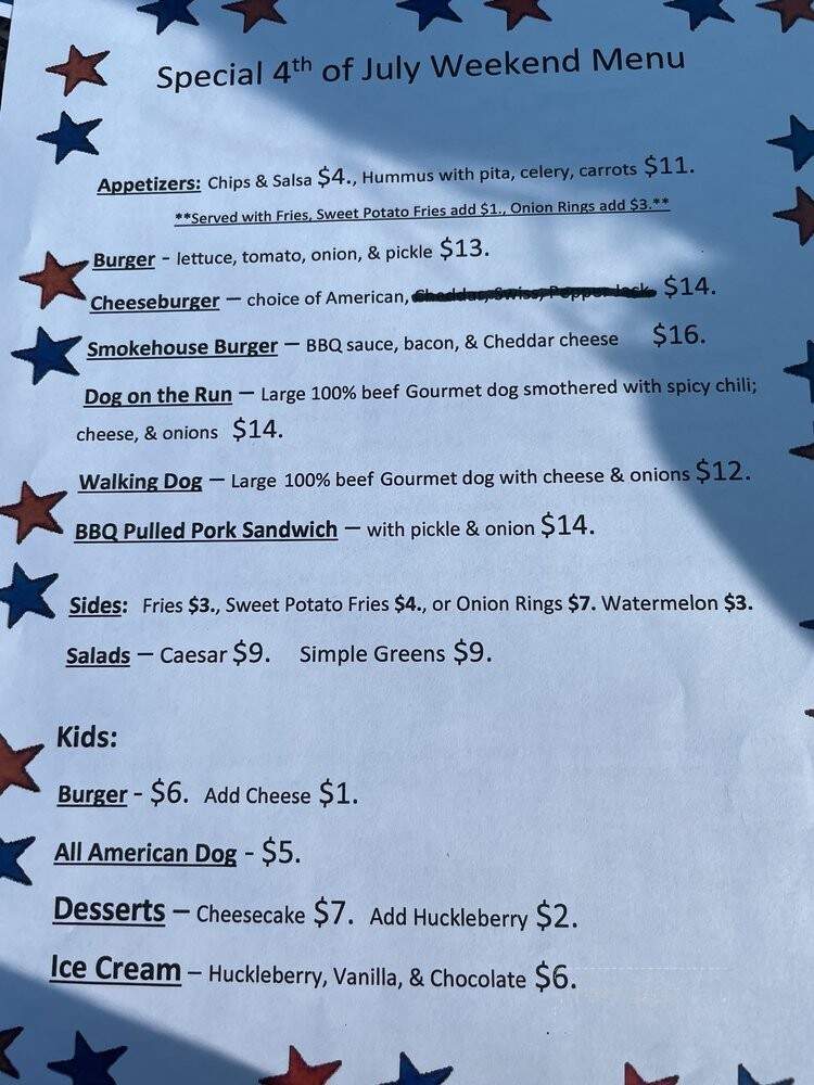 Willow Bay North - Priest River, ID menu_pic