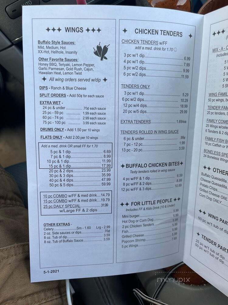 World Of Wings - Covington, GA menu_pic