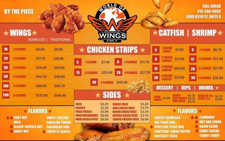 World of Wings - El Paso, TX menu_pic