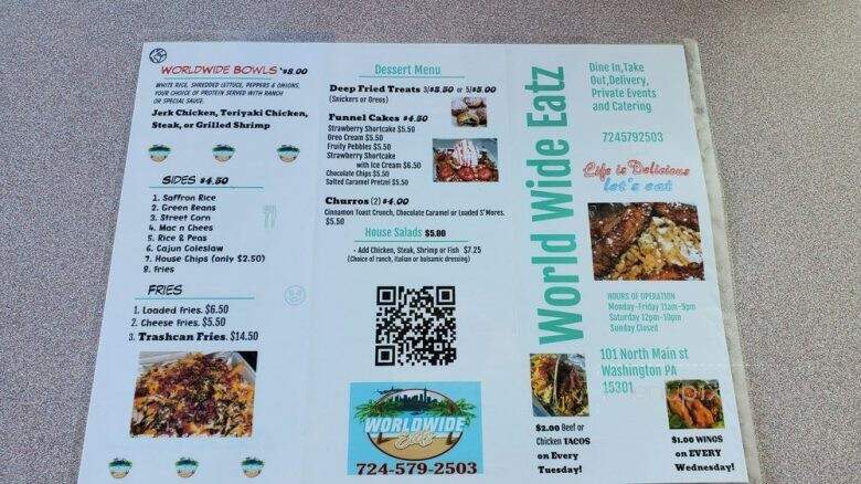 Worldwide Eatz - Washington, PA menu_pic
