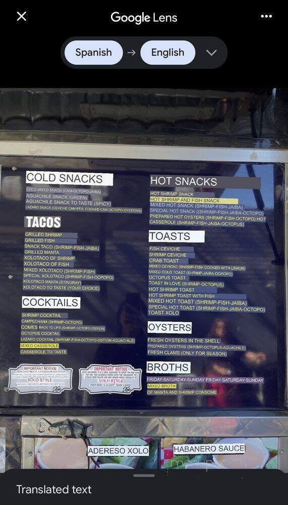 Xolo Truck Mariscos - Santa Ana, CA menu_pic