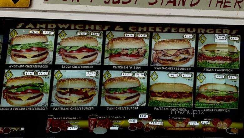 Yaki's - Burbank, CA menu_pic