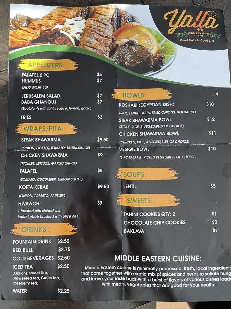 Yalla Middle Eastern Cuisine - Mokena, IL