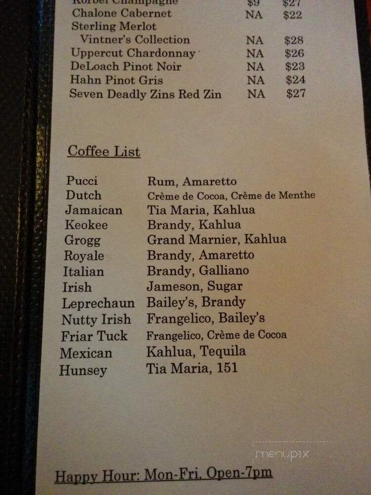 Yancy's Bar - San Francisco, CA menu_pic
