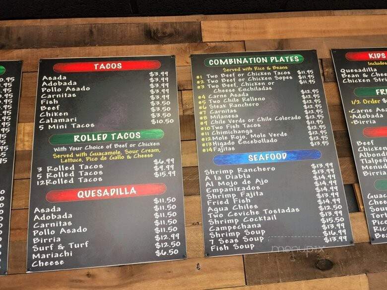 Yesenia's Mexican Food and Seafood - El Cajon, CA menu_pic