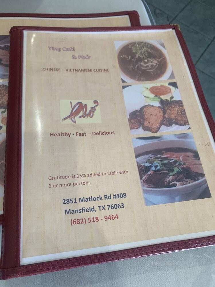 Ying Cafe - Mansfield, TX menu_pic