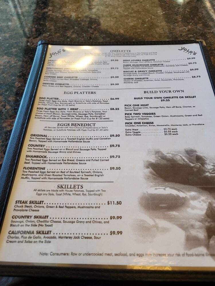 Yolo's Restaurant - Genoa City, WI menu_pic