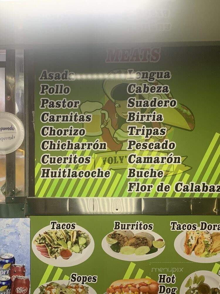 Yoly's Tacos - Gardena, CA menu_pic