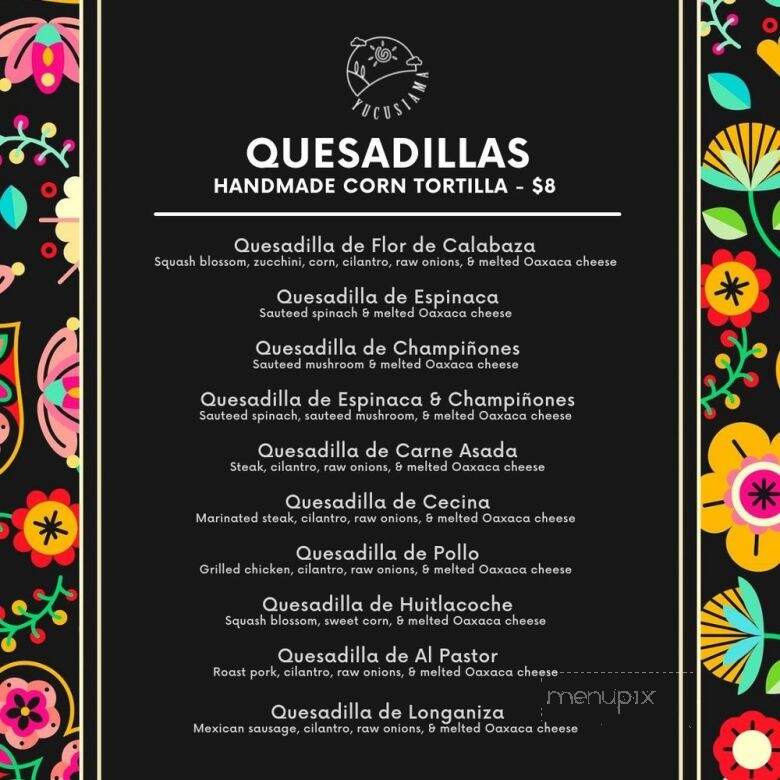 Yucusiama Mexican Restaurant - Brooklyn, NY menu_pic
