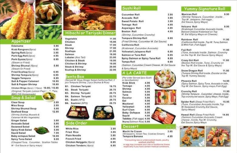 Yummy cafe - Lutz, FL menu_pic