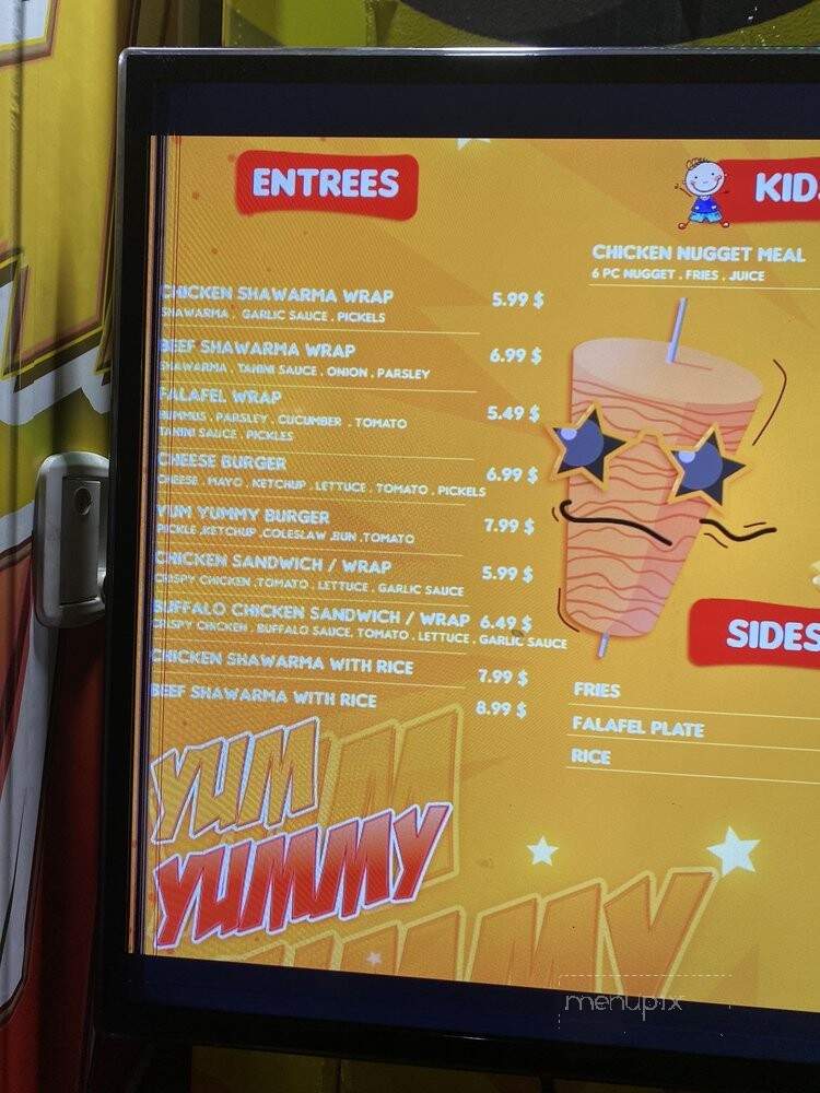 Yum Yummy Truck - El Cajon, CA menu_pic