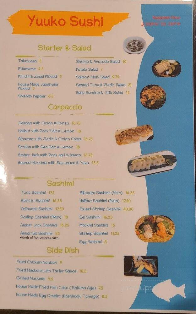 Yuuko Sushi - Garden Grove, CA menu_pic