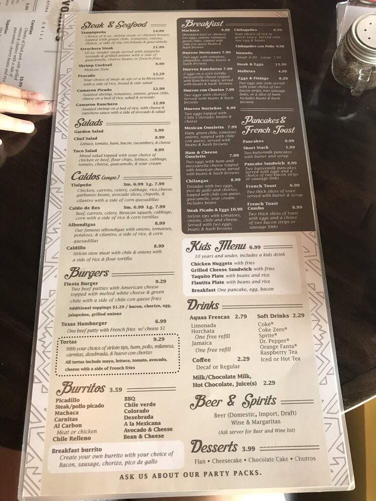 Yvonne's Bar Grill - El Paso, TX menu_pic