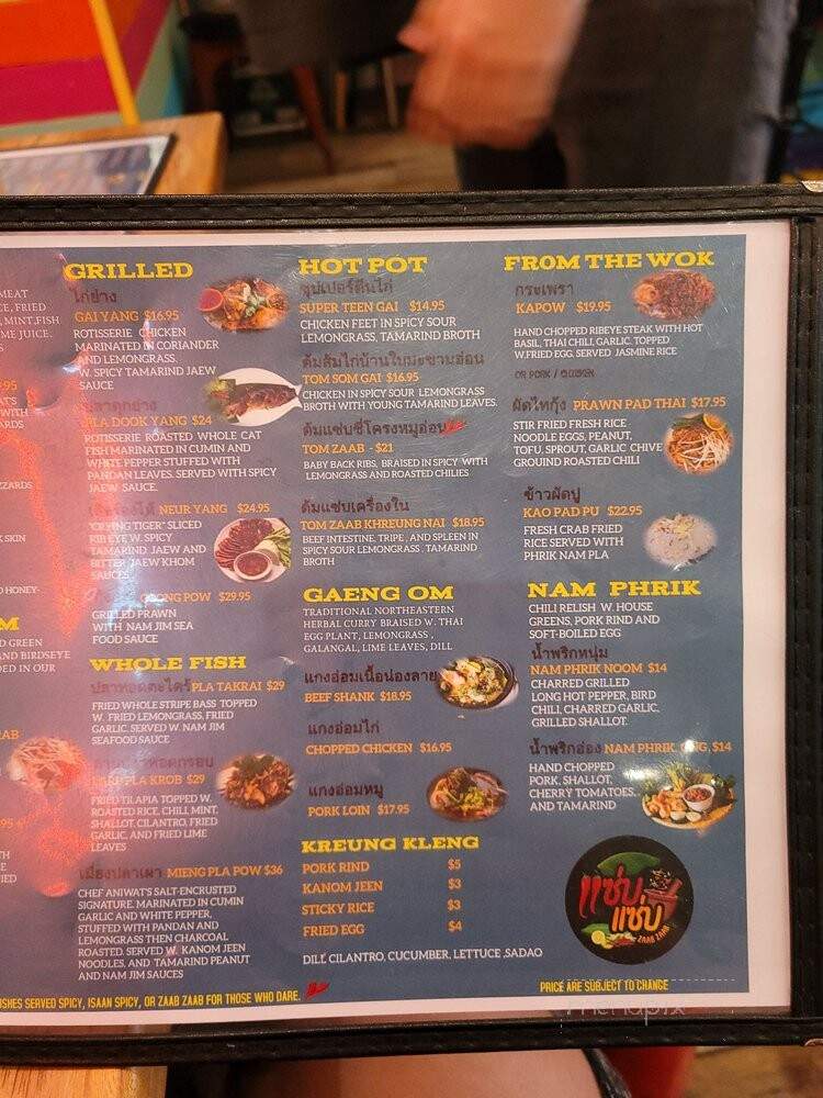 Zaab Zaab - Elmhurst, NY menu_pic