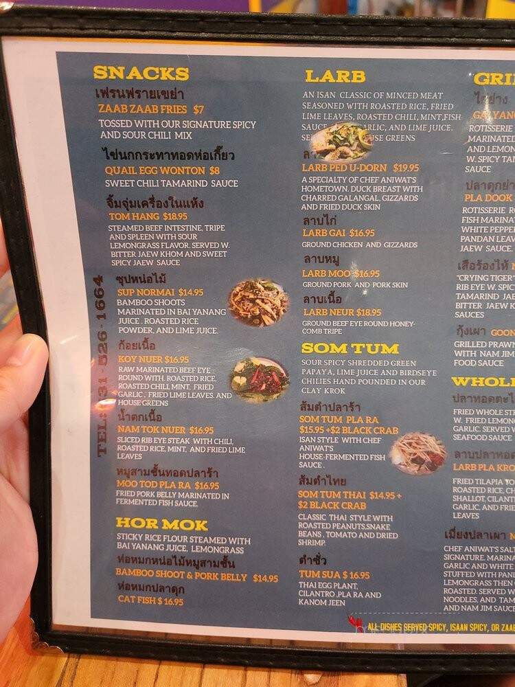 Zaab Zaab - Elmhurst, NY menu_pic