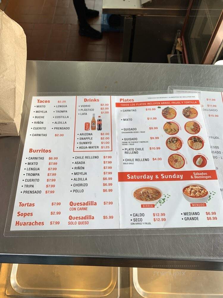 Zamora Bros - Hawthorne, CA menu_pic