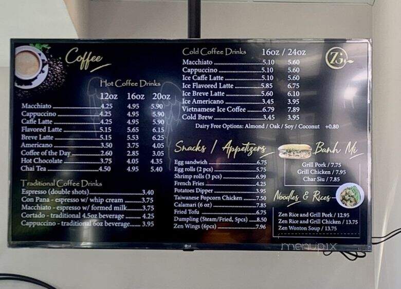 Zen and Ginger Cafe - St. Augustine, FL menu_pic