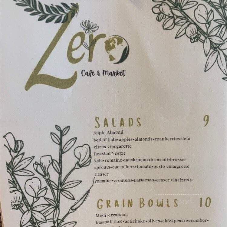 Zero Cafe & Market - Belle Vernon, PA menu_pic