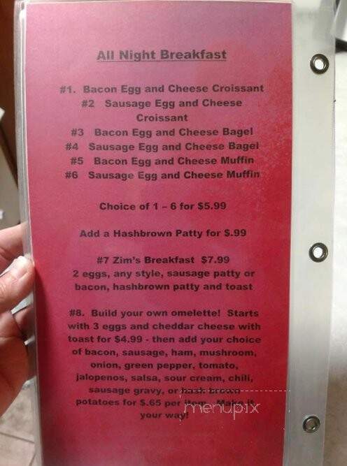 Zim's - Sault Ste Marie, MI menu_pic