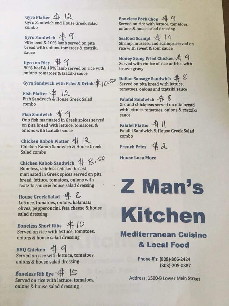 Z-Man's Kitchen - Wailuku, HI