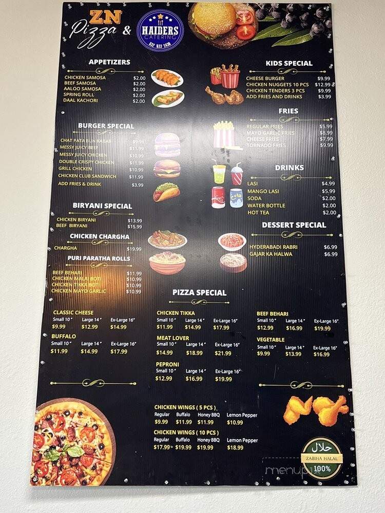 ZN Pizza - Houston, TX menu_pic