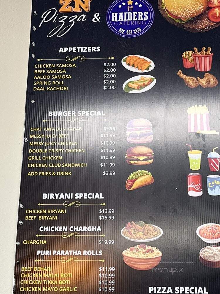 ZN Pizza - Houston, TX menu_pic