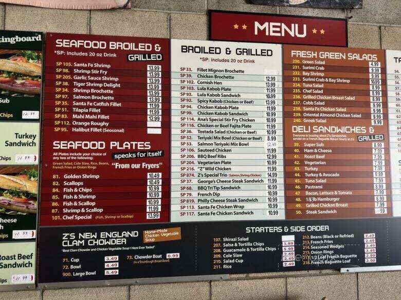 Z's Place - Vernon, CA menu_pic
