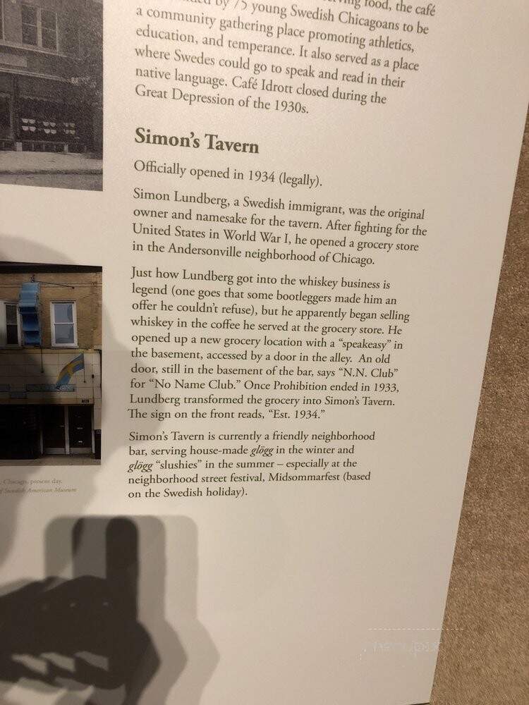 Simon's Tavern - Chicago, IL menu_pic