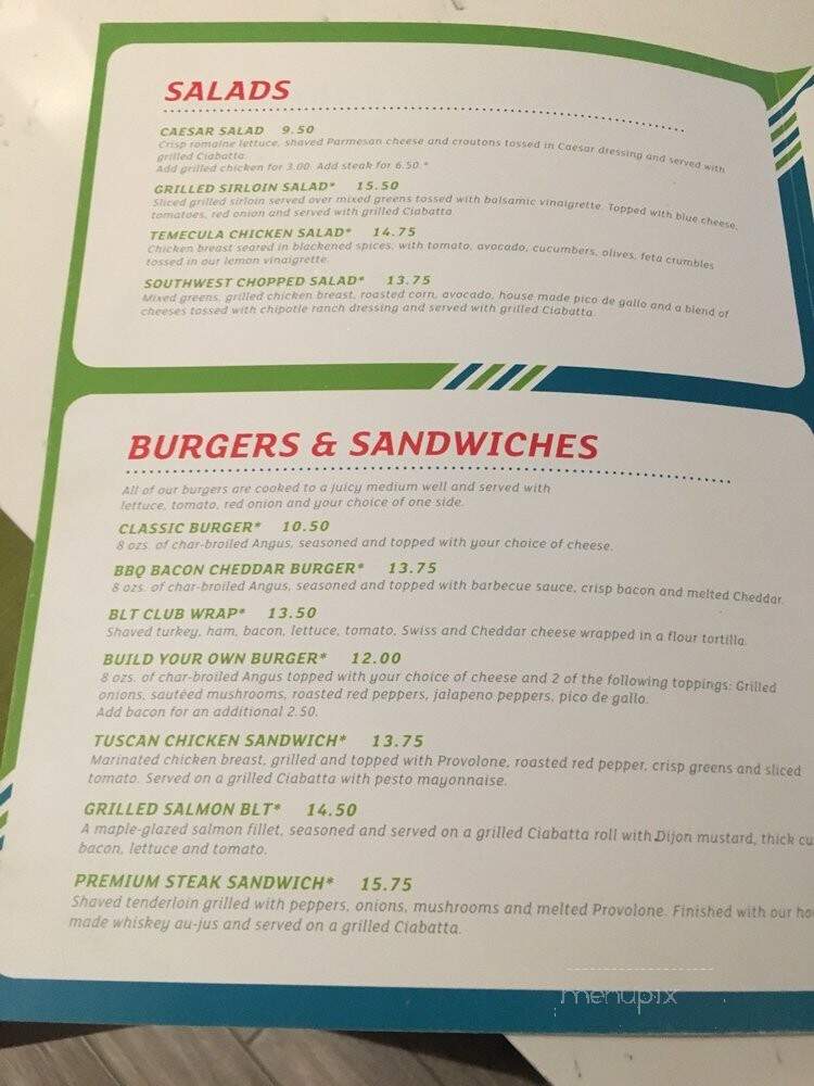 Diamond Bar & Grill - Titusville, PA menu_pic