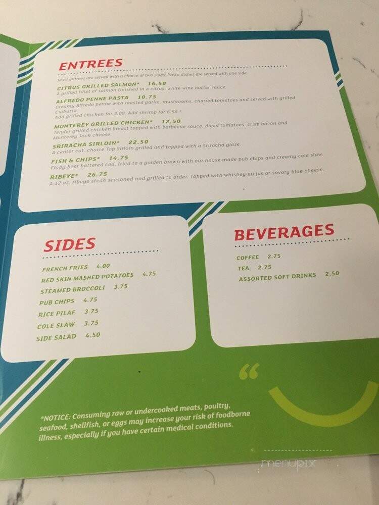Diamond Bar & Grill - Titusville, PA menu_pic