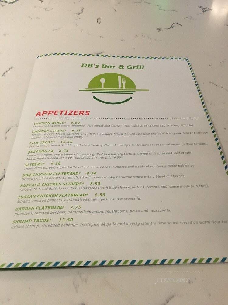 Diamond Bar & Grill - Titusville, PA menu_pic