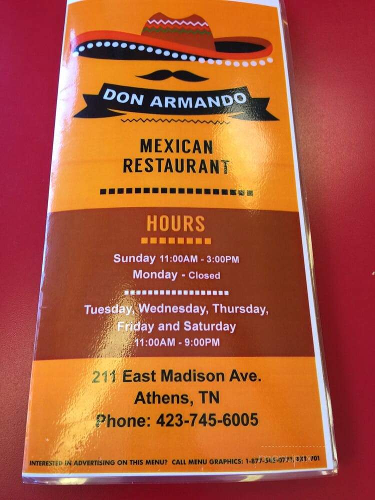 Don Armando - Athens, TN menu_pic