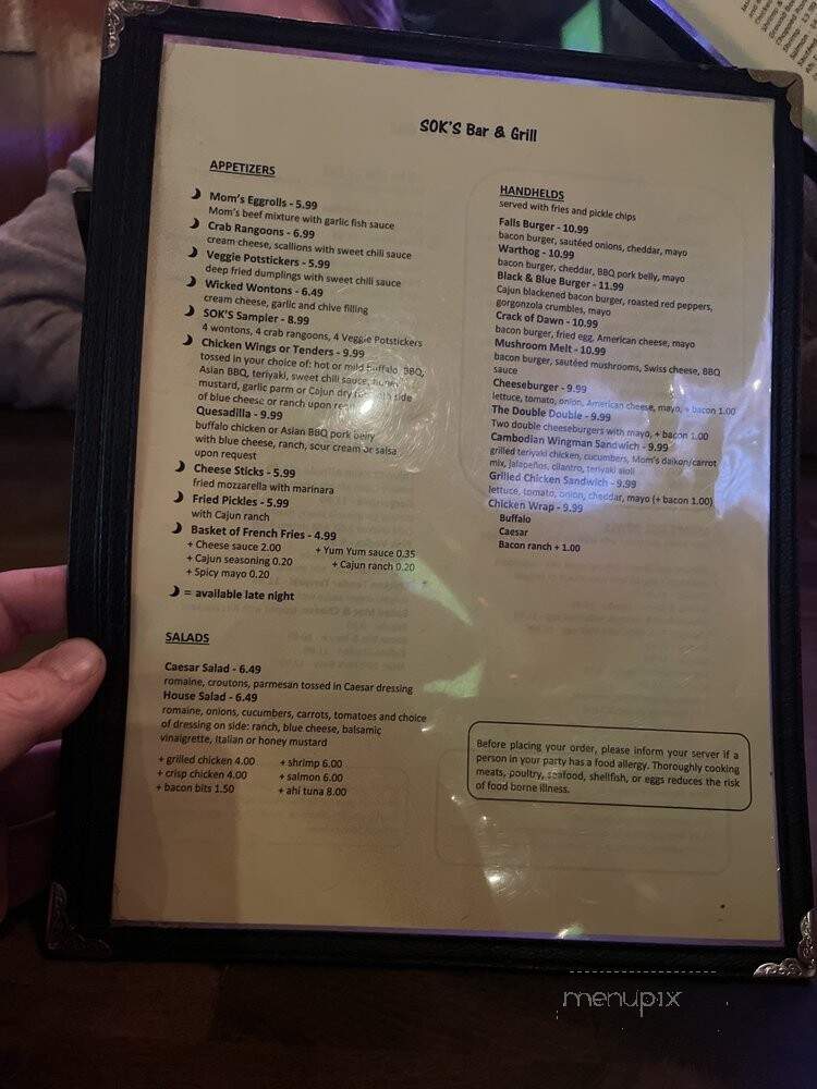Soks - South Hadley, MA menu_pic