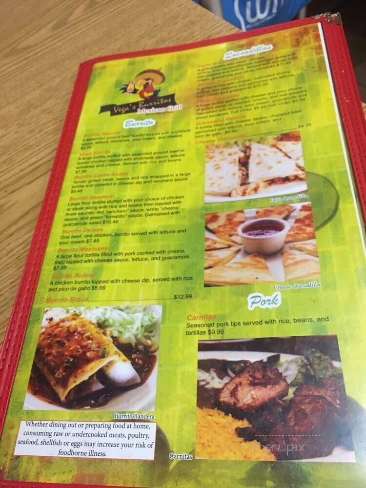 Vega's Burritos - Mexico, MO menu_pic