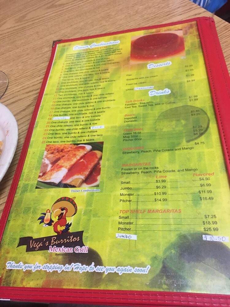 Vega's Burritos - Mexico, MO menu_pic