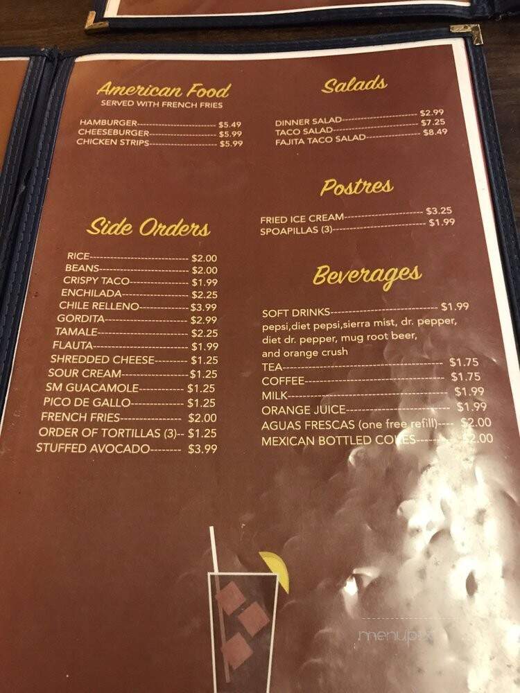 Mexico Lindo - Amarillo, TX menu_pic