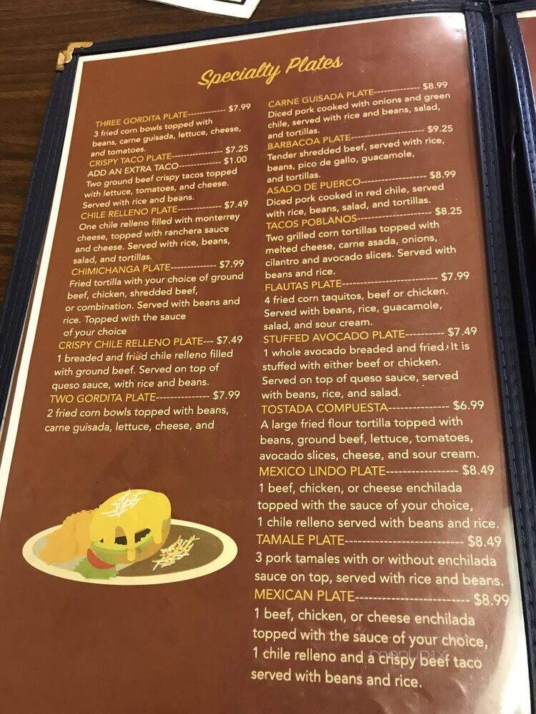 Mexico Lindo - Amarillo, TX menu_pic