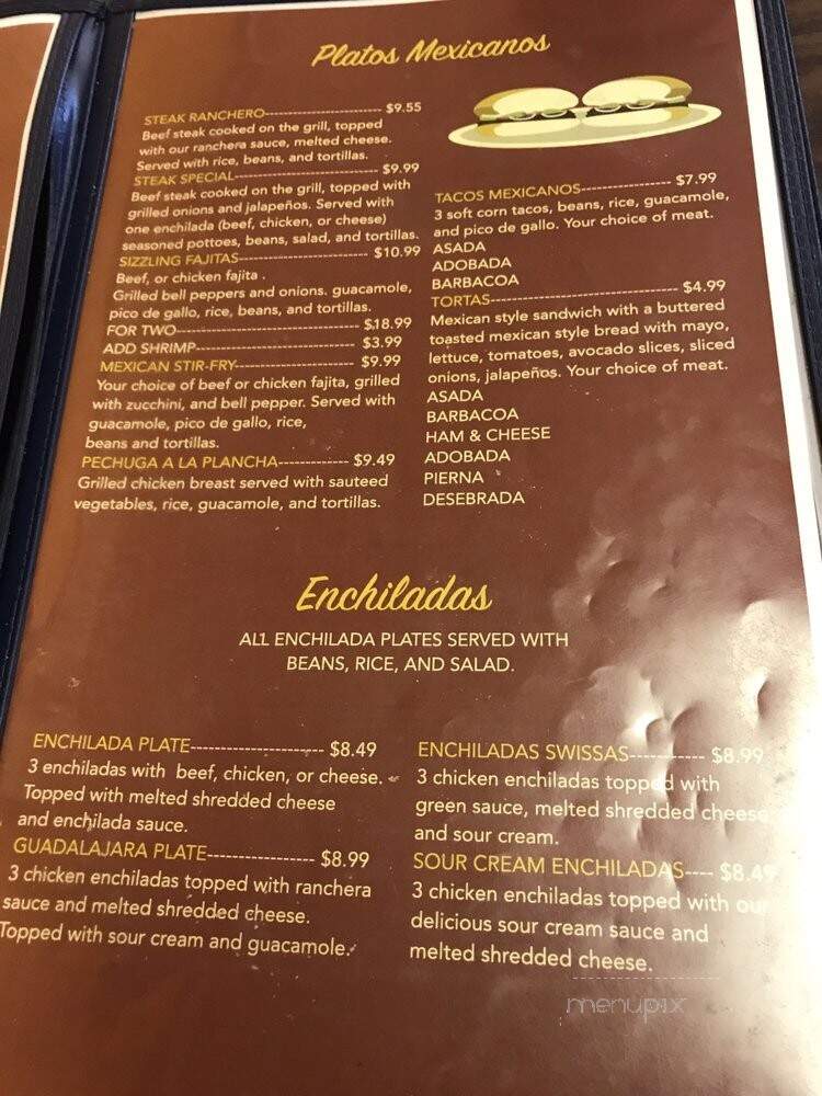 Mexico Lindo - Amarillo, TX menu_pic