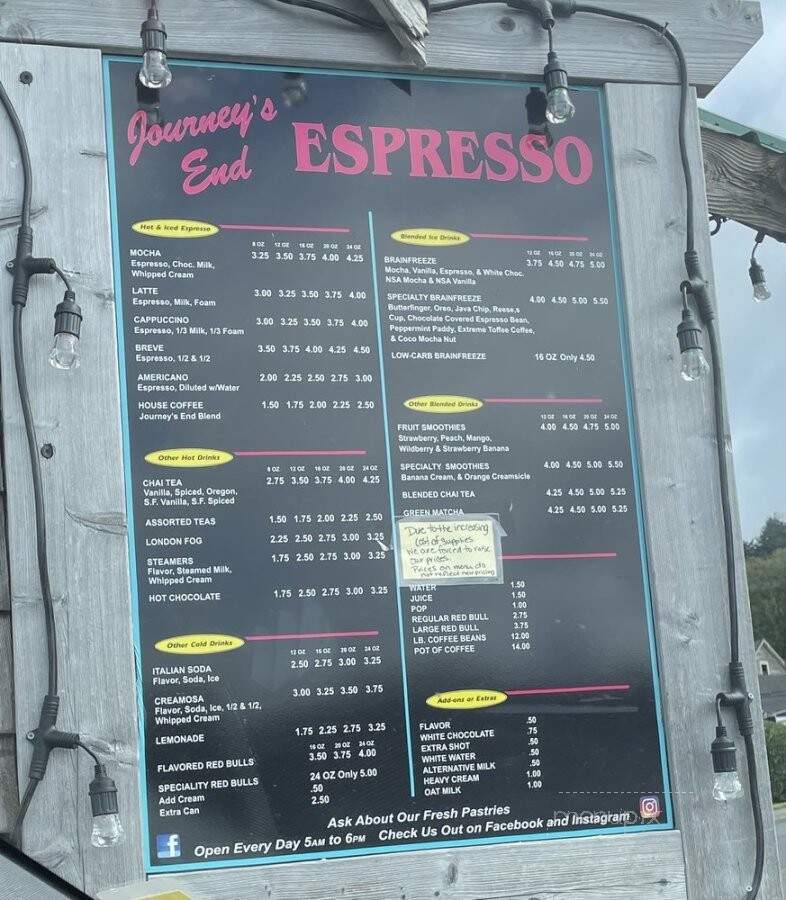 journey's end espresso