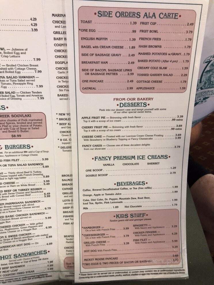 Farmer Boy Restaurant - Wooster, OH menu_pic