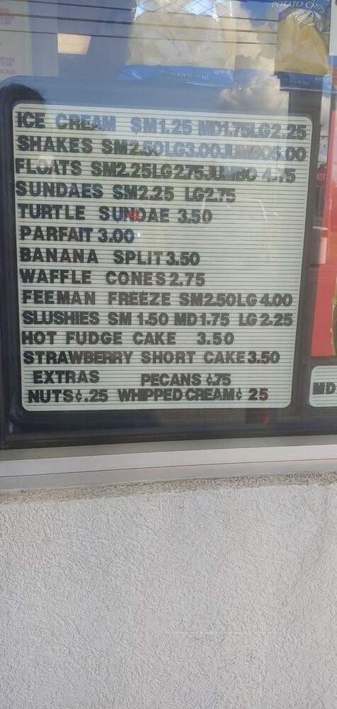 E J's Dairy Bar - South Shore, KY menu_pic