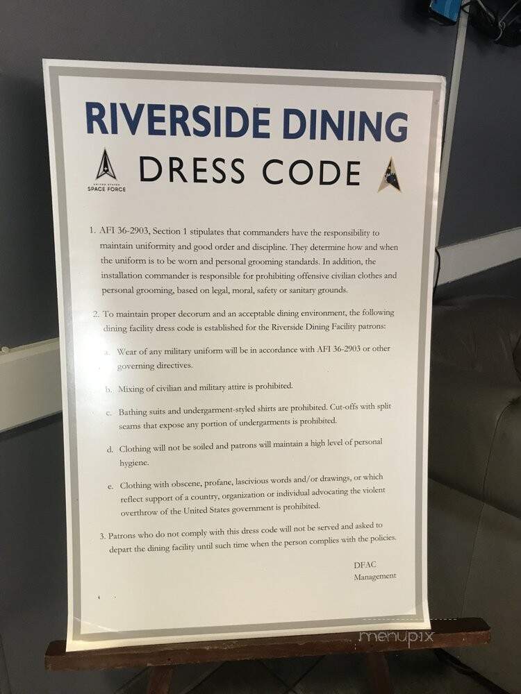 Riverside Dining Facility - Patrick AFB, FL menu_pic